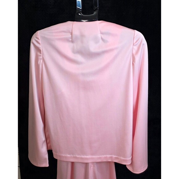 Vintage 1970s Pink Rayon w/ Lace Nightgown & Bed Jacket Set Vintage Sleepwear - Picture 10 of 10